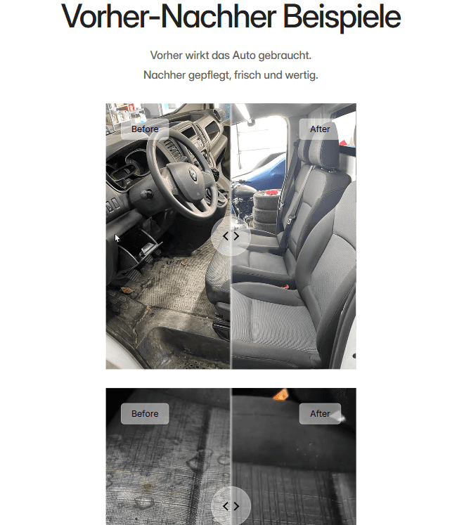 TP Fahrzeugpflege – Vorher/Nachher Vergleich