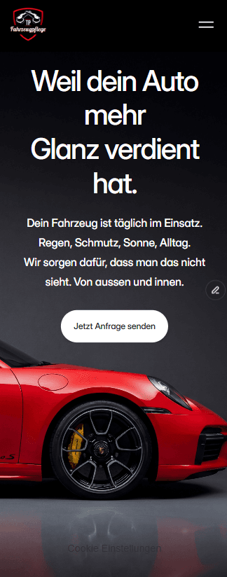 TP Fahrzeugpflege – Mobile Ansicht
