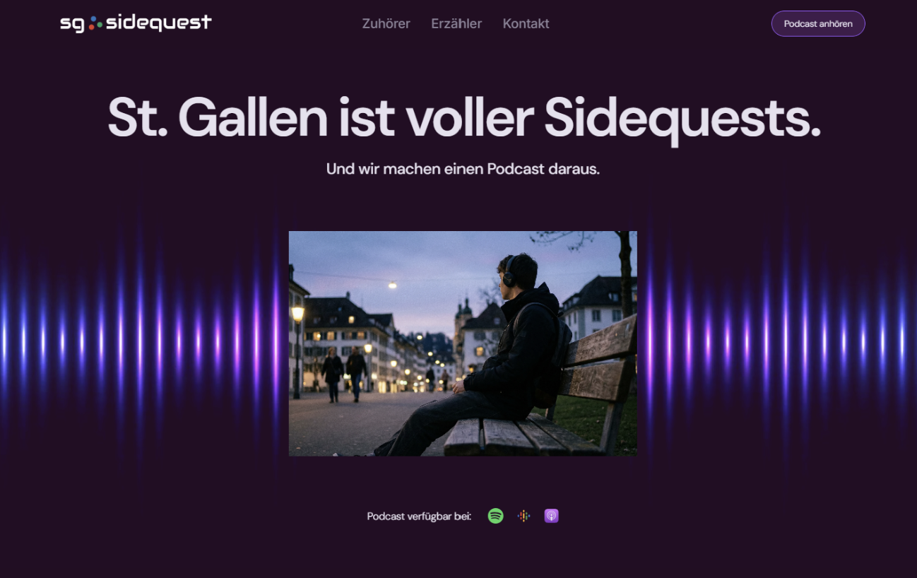 Webdesign Referenz Sidequests – specialpage.ch